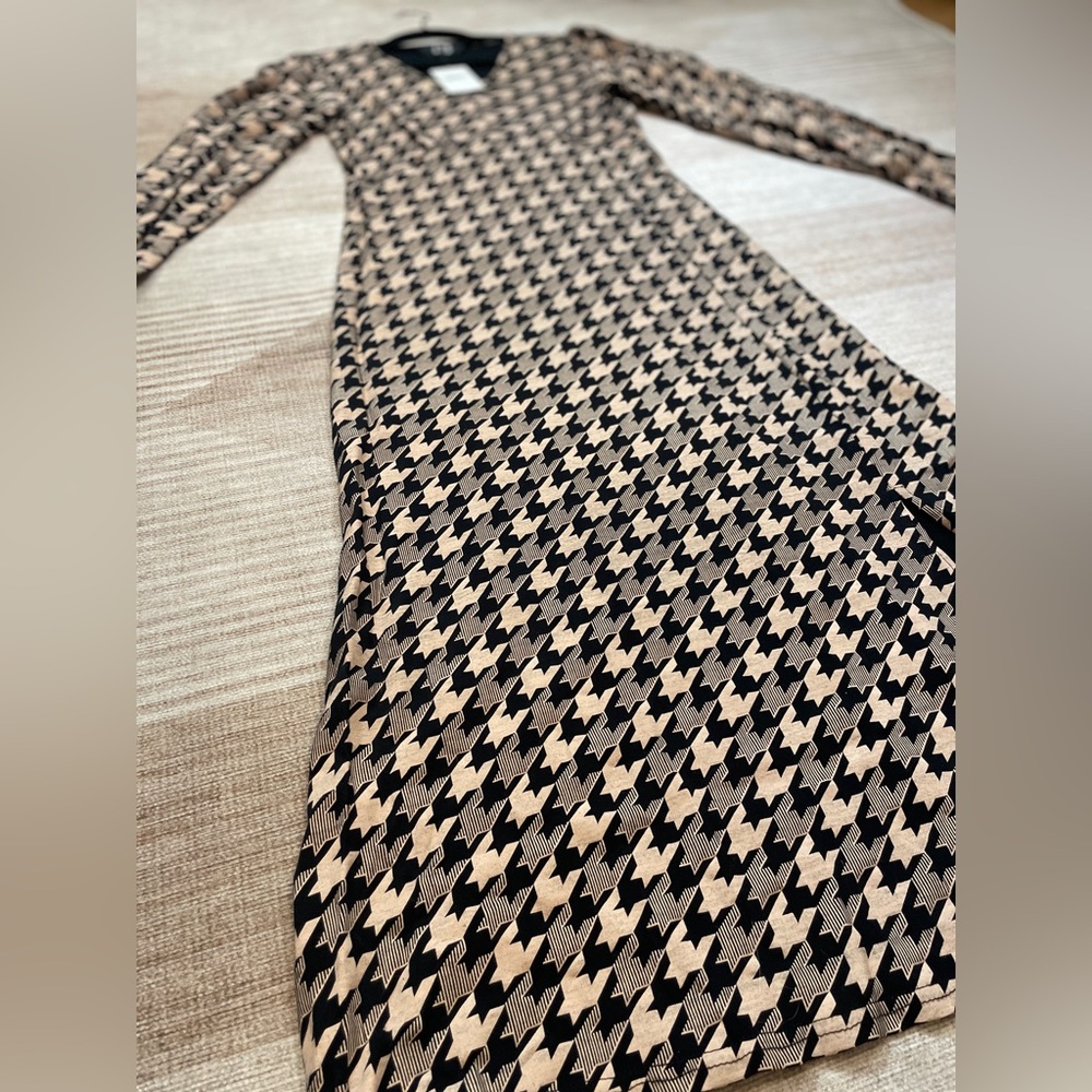 NWT Long Tall Sally Midi Dress | Houndstooth | Size US 8 UK 12 | Tall Sized - Picture 8 of 13